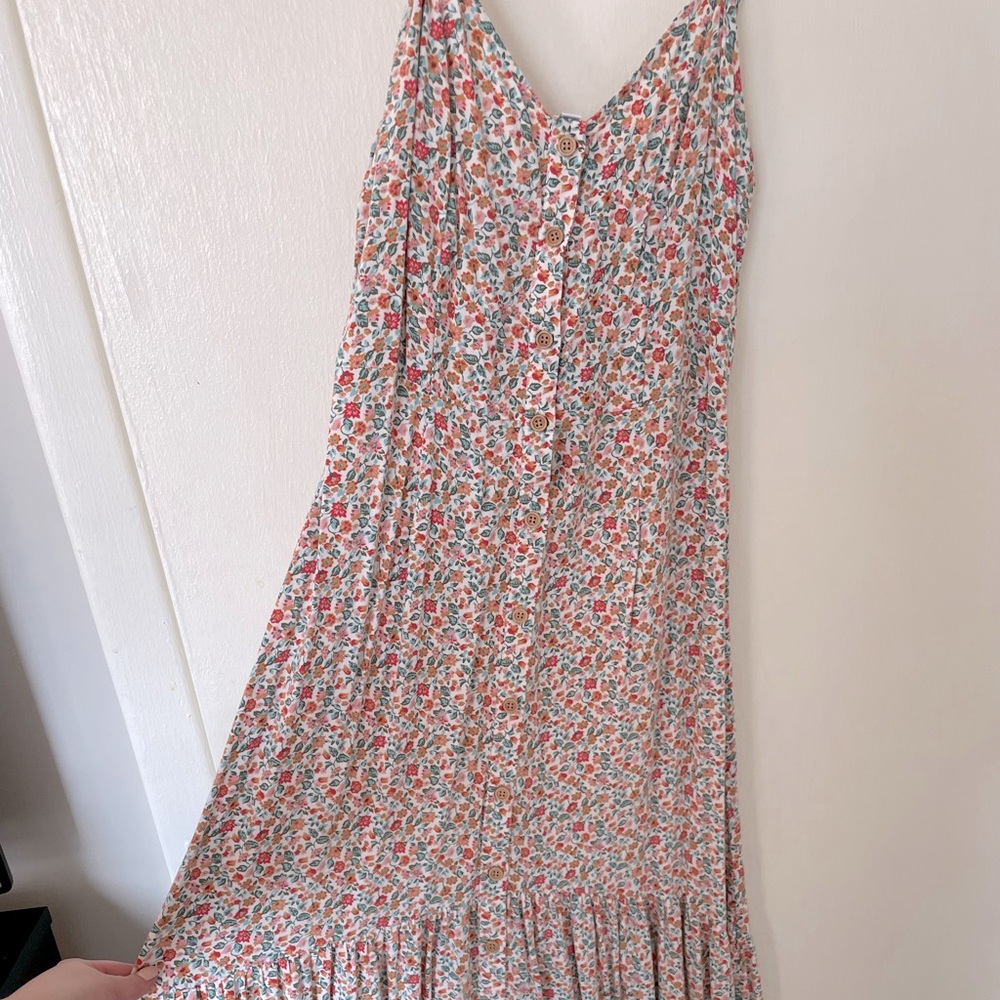 Floral maxi sundress, spaghetti straps